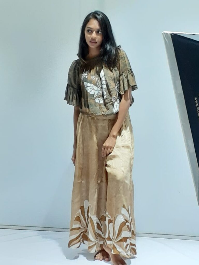 Beautiful Model wearing Batik dress